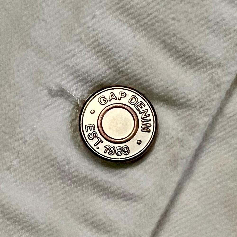 GAP Cream Button-Front Mini Dress - Picture 9 of 9